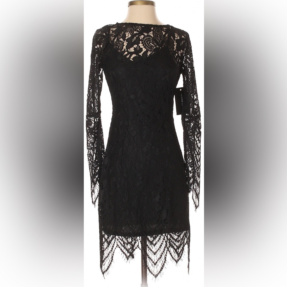 Ashley Mason Nordstrom Rack- Black Lace Dress
